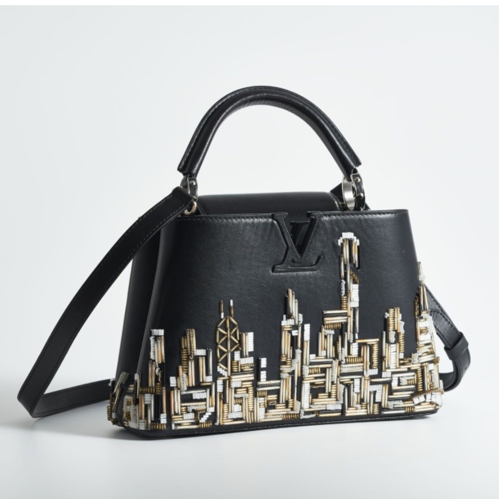 Louis Vuitton Capucines BB Handbag City Beaded Leather New York